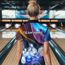 Load image into Gallery viewer, Custom Galaxy Bowling Jersey for Women Bowling Team Shirts Bowling Uniform Polo &amp; 1/4 Zip  HNT157