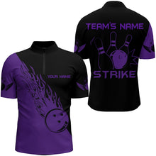 Load image into Gallery viewer, Strike Bowling Quarter-Zip Shirt For Men Custom Bowling Team Jersey BDT194