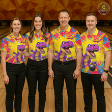 Load image into Gallery viewer, Custom Graffiti Dinosaur Bowling Jersey for Women Unisex Bowling Shirts for Team Polo &amp; 1/4 Zip HNT240