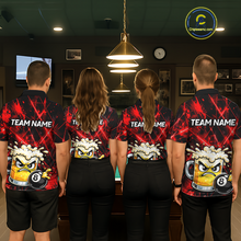 Load image into Gallery viewer, Custom Red Funny Beer Billiard Shirt for Women Billiard Jersey 8 Ball Pool Shirt Outfit BHT23