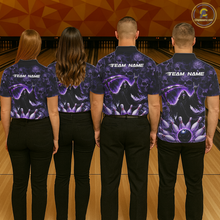 Load image into Gallery viewer, Custom Grim Reaper Bowling Shirt for Women Skull Pattern Bowling Jersey Polo &amp;1/4 Zip QZT978