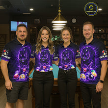 Load image into Gallery viewer, Thunder Purple Horror Tiger Pool Ball Billiard Shirt For Women Custom 8 Ball Billiard Team Attire NYN2629