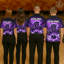 Load image into Gallery viewer, Custom Panther Bowling Shirt for Men Bowling Team Jersey Bowling Outfit Polo &amp; Quarter-Zip QZT970