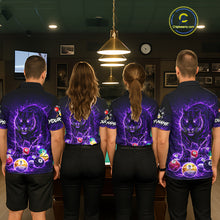 Load image into Gallery viewer, Thunder Purple Horror Tiger Pool Ball Billiard Shirt For Women Custom 8 Ball Billiard Team Attire NYN2629