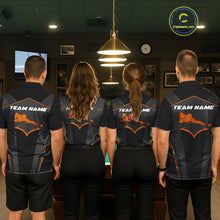 Load image into Gallery viewer, Custom 8 Ball Pool Team Shirts Men's Billiard Attire Personalized Billiard Ballls Gifts|Orange NYN2395
