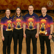 Load image into Gallery viewer, Custom Retro Capybara Bowling Jersey for Men Bowling Team Shirts Bowling Polo &amp; 1/4 Zip HNT260