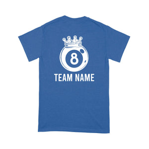 Funny 8 Ball Pool Crown Billiard T-Shirt Custom Billiard Team Shirt, 8 Ball T Shirts For Pool Player TDM3894