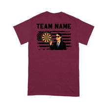 Load image into Gallery viewer, US Flag Dartboard Grunge Custom Name Shirts Dart Shirts For Women, Darts For Gift NYN0175