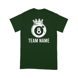Funny 8 Ball Pool Crown Billiard T-Shirt Custom Billiard Team Shirt, 8 Ball T Shirts For Pool Player TDM3894