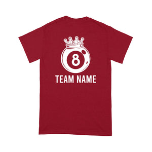 Funny 8 Ball Pool Crown Billiard T-Shirt Custom Billiard Team Shirt, 8 Ball T Shirts For Pool Player TDM3894