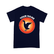 Load image into Gallery viewer, Goose Retro Vintage Sunset Custom Name Shirt, Goose Hunting Shirt, Personalized Gift for Goose Bird Lover Standard T-shirt FSD2347D08