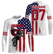 Load image into Gallery viewer, American motocross jersey personalized UPF30+ Brap dirt bike racing off-road motorcycle riders NMS987