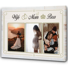 Load image into Gallery viewer, Personalized Canvas| Mom Wife Boss| Custom Photo Canvas| Birthday Gift for Her, Mother, Wife Mother's Day, Christmas Gift| N1488