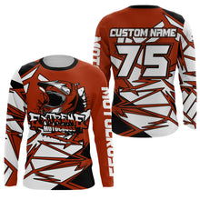 Load image into Gallery viewer, Orange MX jersey custom name&amp;number UPF30+ motocross racing youth&amp;adult off-road motorcycle shirt PDT149