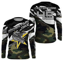 Load image into Gallery viewer, Camo mountain bike jersey Cycling gear mens UPF30+ bike shirt adult kid MTB racing clothes| SLC134