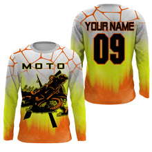 Load image into Gallery viewer, Men women kid MotoX racing jersey UPF30+ custom motocross dirt bike shirt off-road motorcycle NMS975