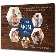 Load image into Gallery viewer, Personalized Mom Canvas| Best Mom Ever Photo Collage| Gift for Mom, Mother's Day Gift, Mom Birthday Gift JC213