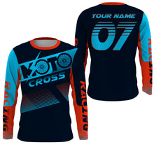Load image into Gallery viewer, Moto Cross custom jersey UPF30+ men women kids dirt bike racing off-road motorcycle riders outfits NMS1008