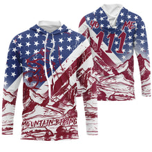 Load image into Gallery viewer, Patriotic adult kid MTB jersey Custom UPF30+ enduro mountain bike shirt USA downhill cycling gear| SLC27