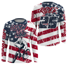 Load image into Gallery viewer, Custom American MTB jersey UPF30+ USA adult kid mountain bike shirt patriotic cycling gear| SLC99