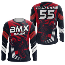 Load image into Gallery viewer, Red BMX racing jersey UPF30+ extreme shirt Adult Cycling gear biking clothes for kids| SLC104