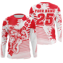 Load image into Gallery viewer, Kids men women jersey for MX custom UPF30+ red off-road Motocross racing shirt dirt bike racewear PDT107