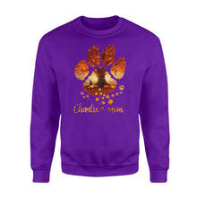 Load image into Gallery viewer, Custom dog's name dog paws mom autumn halloween personalized gift - Standard Crew Neck Sweatshirt
