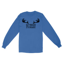 Load image into Gallery viewer, "Eat Venison It's Organic" Funny Deer Hunting Shirt Deer Hunting Season Deer Antler Standard Long Sleeve FSD2123D06
