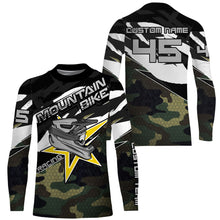 Load image into Gallery viewer, Camo mountain bike jersey Cycling gear mens UPF30+ bike shirt adult kid MTB racing clothes| SLC134