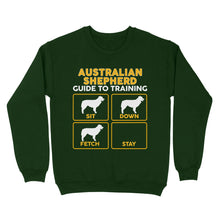 Load image into Gallery viewer, Australian Shepherd Standard Sweatshirt | Funny Guide to Training dog - FSD2410D08