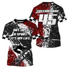 Load image into Gallery viewer, BMX Life Red BMX jersey adult kid bike shirt UPF30+ cycling gear BMX bicycle motocross racewear| SLC83