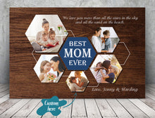Load image into Gallery viewer, Personalized Mom Canvas| Best Mom Ever Photo Collage| Gift for Mom, Mother's Day Gift, Mom Birthday Gift JC213