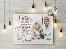 Load image into Gallery viewer, Personalized Mom Canvas - To Me You Are The World, Mother's Day Thoughtful Gift Birthday Christmas| N2458