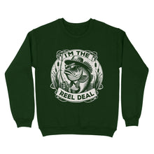 Load image into Gallery viewer, Sweatshirt - I'm the reel deal gift for fisherman A54