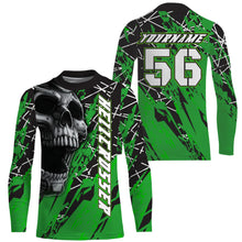 Load image into Gallery viewer, Hell Crosser skull motorcycle personalized jersey UPF30+ motocross dirt bike racing long sleeves NMS1053