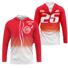 Load image into Gallery viewer, Custom logo motorcycle racing jersey UPF30+ adult kid orange motocross off-Road dirtbike riders NMS1018