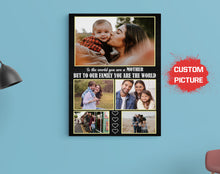 Load image into Gallery viewer, Personalized Mom Canvas| Mother You Are The World Custom Mom Canvas| Mother's Day Gift, Mom Birthday Gift for Mother JC225