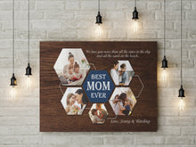 Load image into Gallery viewer, Personalized Mom Canvas| Best Mom Ever Photo Collage| Gift for Mom, Mother's Day Gift, Mom Birthday Gift JC213
