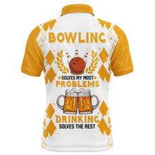 Load image into Gallery viewer, Funny Beer Bowling Shirt Men Polo, Personalized Team Short Sleeves Men Bowlers Jersey NBP18