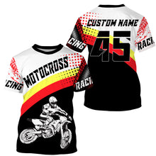 Load image into Gallery viewer, Custom motocross jersey UPF30+ men women kid dirt bike racing shirt offroad motorcycle long sleeve NMS1002