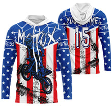 Load image into Gallery viewer, MotoX jersey kid men women flag American dirt bike custom UPF30+ off-road racing motorcycle PDT54