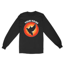 Load image into Gallery viewer, Dove Retro Vintage Sunset Custom Name Shirt, Dove Hunting Shirt, Gift for Dove Lover, Bird Lover Standard Long Sleeve FSD2351D08