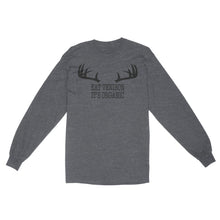 Load image into Gallery viewer, "Eat Venison It's Organic" Funny Deer Hunting Shirt Deer Hunting Season Deer Antler Standard Long Sleeve FSD2123D06