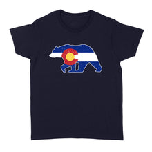 Load image into Gallery viewer, Colorado bear hunting Women's T-shirts, CO State Flag Bear Hunter - NQSD233