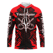 Load image into Gallery viewer, Fish Reaper Skull Custom Long Sleeve performance Fishing Shirts, Skull Fishing jerseys TMTS070