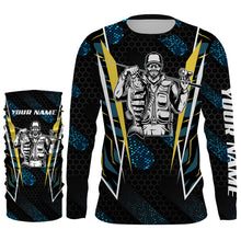 Load image into Gallery viewer, Vintage Fisherman Custom Name Long Sleeve Performance Fishing Sun Protection UV Shirts TTN86