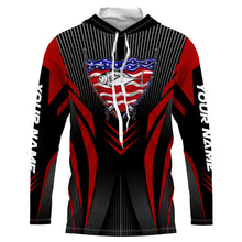 Load image into Gallery viewer, Tuna Fishing American Flag Custom performance Long Sleeve Shirt, Patriotic Fishing jerseys for fisherman TTN20