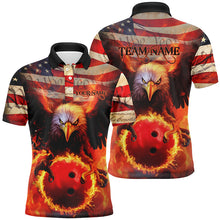 Load image into Gallery viewer, American Flag We The People Custom Eagle Bowling Shirts For Men, Patriotic Bowling Team Jerseys IPHW5287