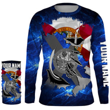 Load image into Gallery viewer, FL Fishing Fish Hook Florida Flag UV protection Custom long sleeves Patriotic fishing apparel gifts - NQS3659