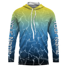 Load image into Gallery viewer, Yellowfin Tuna Fish skin Custom Long sleeve performance Fishing shirts, Tuna Fishing jerseys IPHW3036